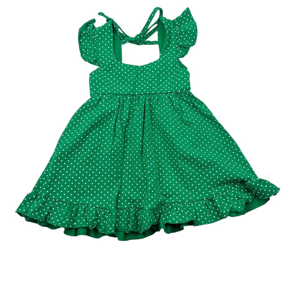 Madison Grace Green Dot Calli Dress